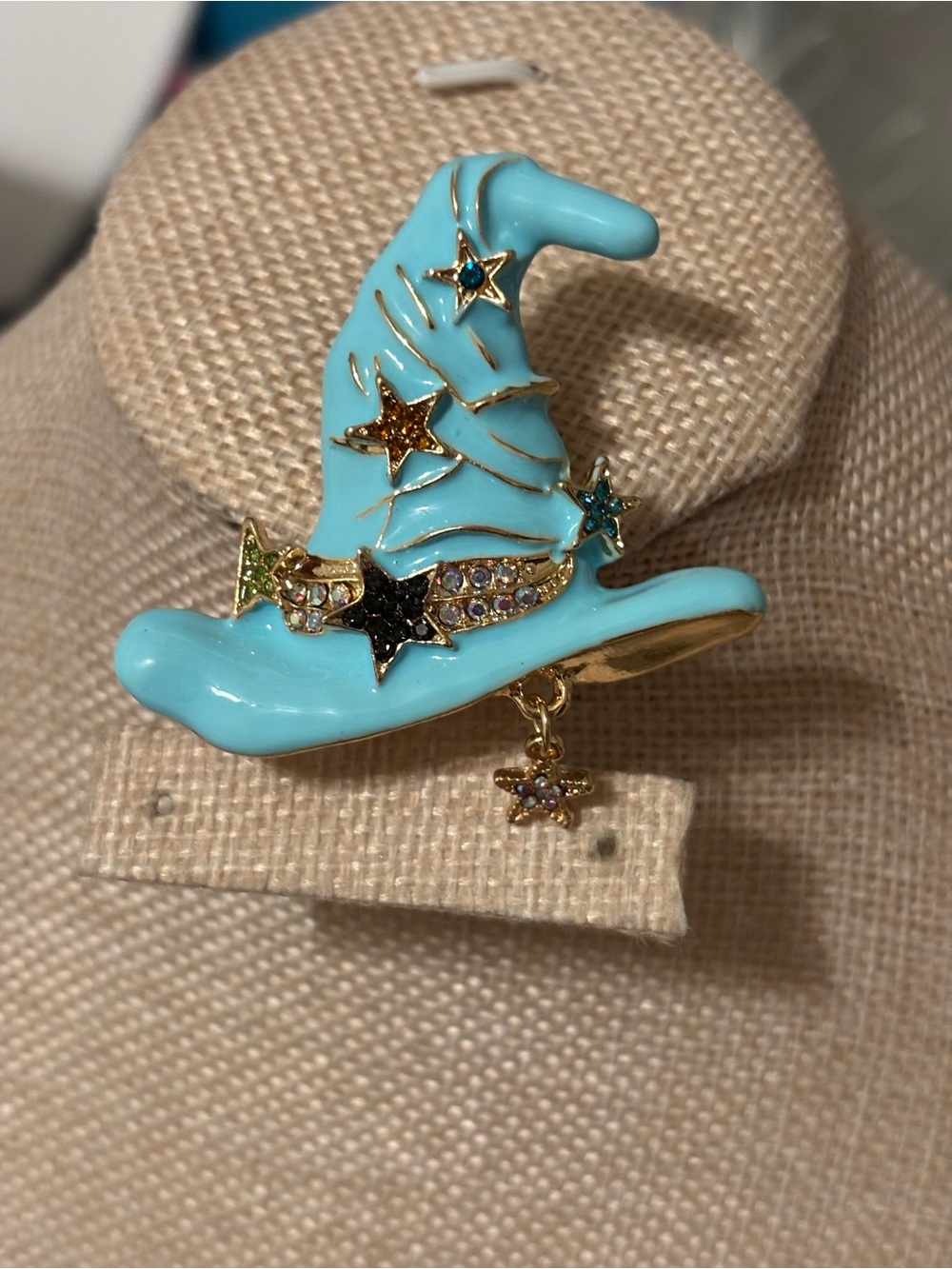 Turquoise Star Wizard /Witches Hat Brooch